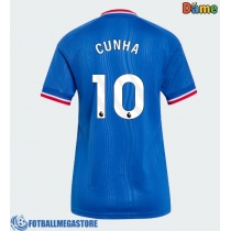 Fotballdrakt Dame Manchester United Matheus Cunha #10 Bortedrakt 2026-27 Kortermet
